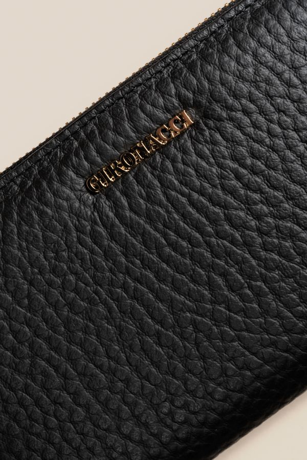 Gironacci wallet, women's leather wallet, Made in Italy wallet, women's wallet, handcrafted leather wallet, WWA0501 Velvet Nero