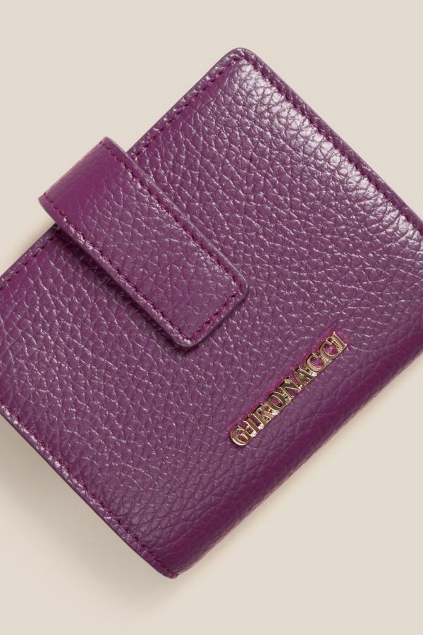 Gironacci wallet, women's leather wallet, Made in Italy wallet, women's wallet, handcrafted leather wallet, WWA0508 Vitello Magenta 358