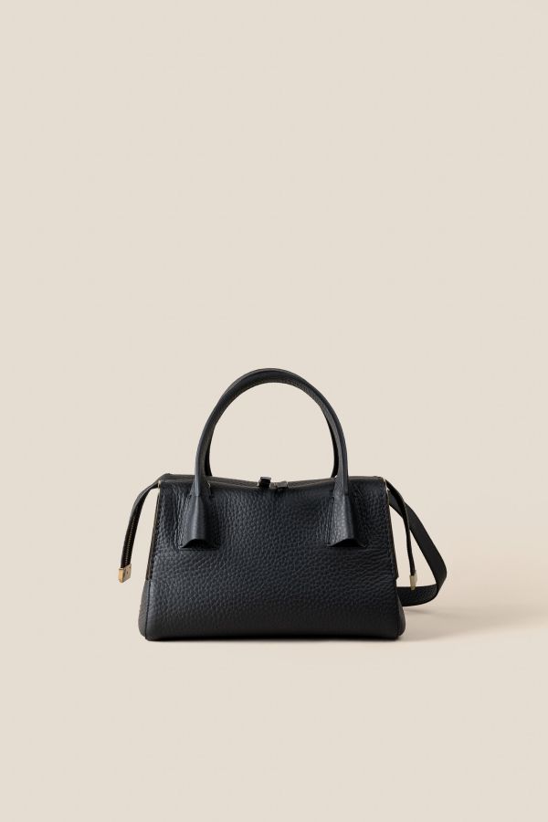 leather bag, handcrafted bag, Gironacci leather bag, Made in Italy leather bag, 3410 Velvet Nero