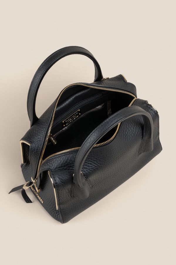 3410 Velvet Nero leather bag, handcrafted bag, Gironacci leather bag, Made in Italy leather bag, 3410 Velvet Nero