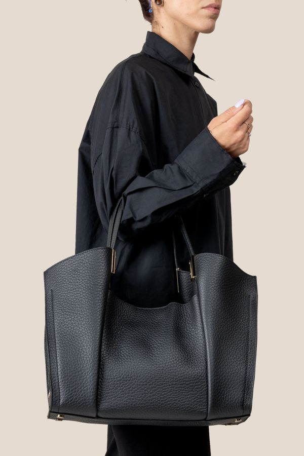 2511 Velvet Nero borsa Made in Italy, borsa in pelle, borsa da donna, borsa grande, borsa Gironacci, 2511 Velvet Nero