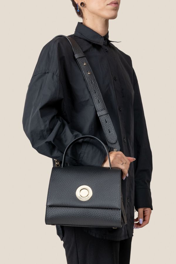 2310 Velvet Nero borsa Gironacci, borsa in pelle, borsa Made in Italy, borsa da donna, borsa artigianale da donna, 2310 Velvet Nero