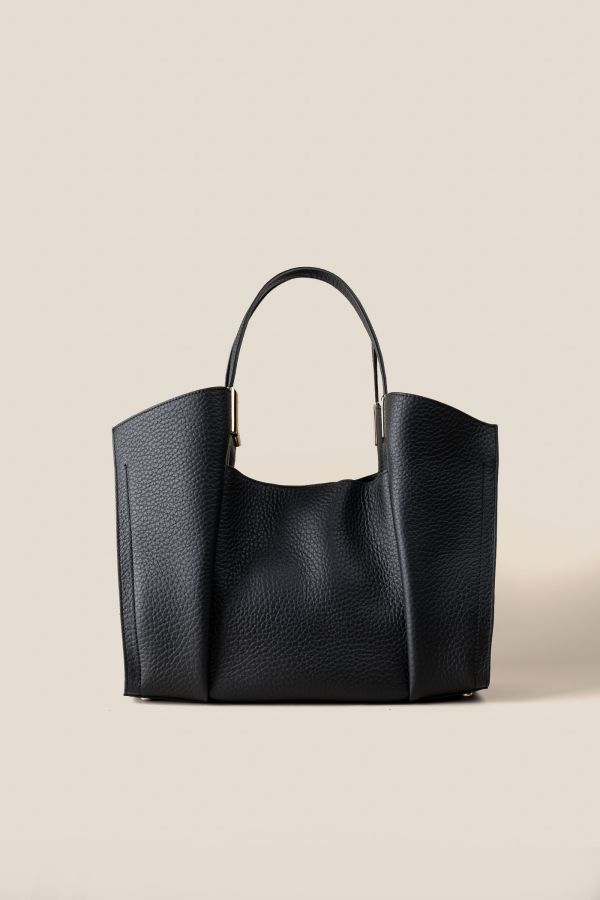 Made in Italy bag, women bag, luxury leather bag, large leather bag, Gironacci bag, 2511 Velvet Nero