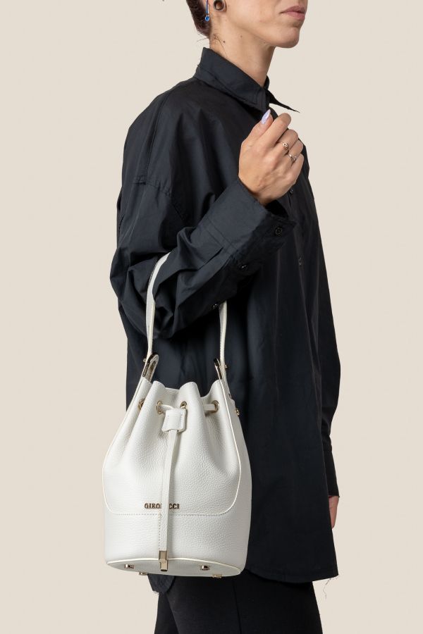 2253 Vitello Off white 003 borsa da donna, borsa artigianale da donna, borsa in pelle, borsa Made in Italy, borsa Gironacci, 2253 Vitello Off white 003