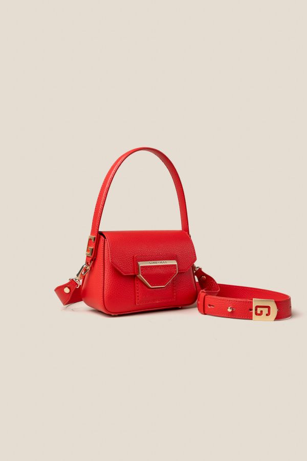 3130 Vitello Rosso 351 Gironacci leather bag, leather bag, Made in Italy leather bag, handcrafted bag, 3130 Vitello Rosso 351