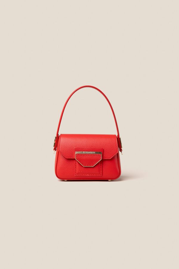 Gironacci leather bag, leather bag, Made in Italy leather bag, handcrafted bag, 3130 Vitello Rosso 351