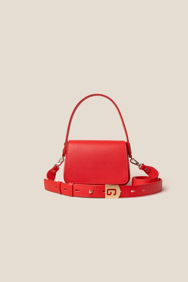 3130 Vitello Rosso 351 Gironacci leather bag, leather bag, Made in Italy leather bag, handcrafted bag, 3130 Vitello Rosso 351