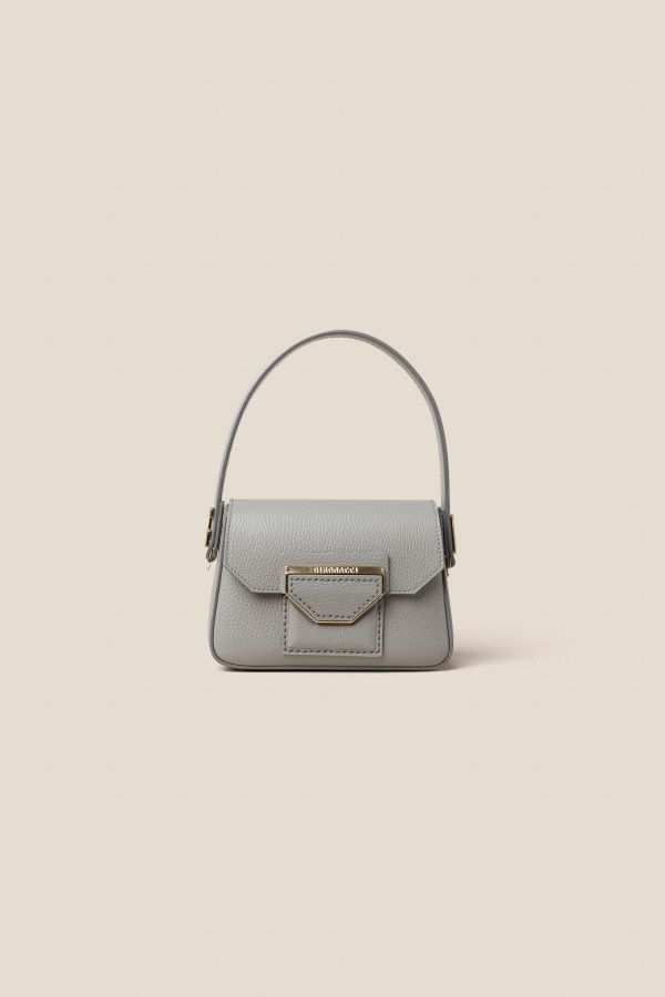 Gironacci leather bag, leather bag, Made in Italy leather bag, handcrafted bag, 3130 Vitello Cenere 560