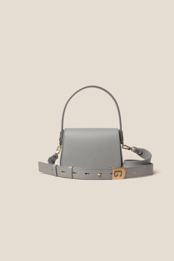 Gironacci leather bag, leather bag, Made in Italy leather bag, handcrafted bag, 3130 Vitello Cenere 560