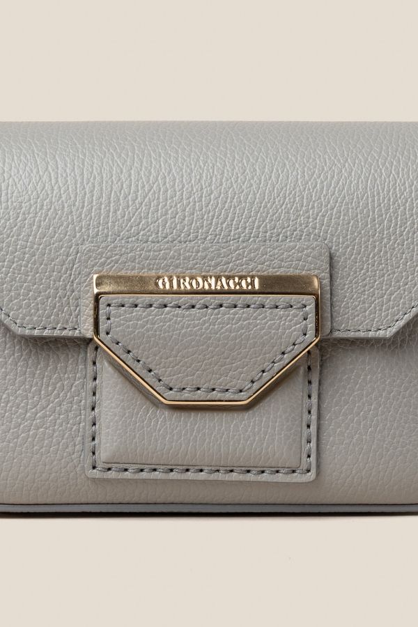 Gironacci leather bag, leather bag, Made in Italy leather bag, handcrafted bag, 3130 Vitello Cenere 560