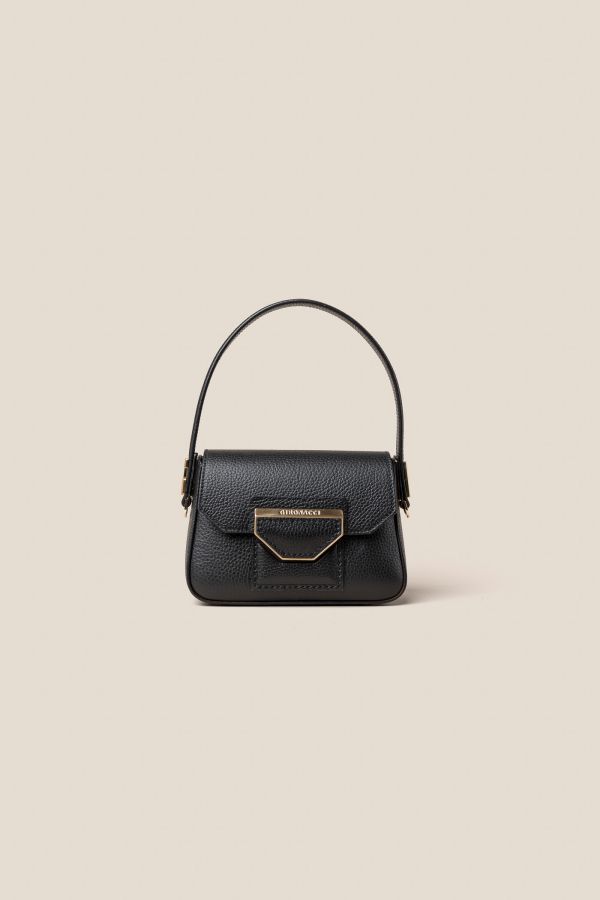 leather bag, handcrafted bag, Gironacci leather bag, Made in Italy leather bag, 3130 Vitello Nero