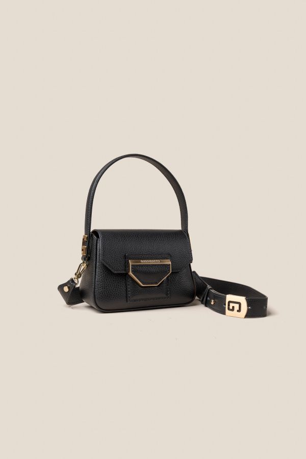 3130 Vitello Nero leather bag, handcrafted bag, Gironacci leather bag, Made in Italy leather bag, 3130 Vitello Nero
