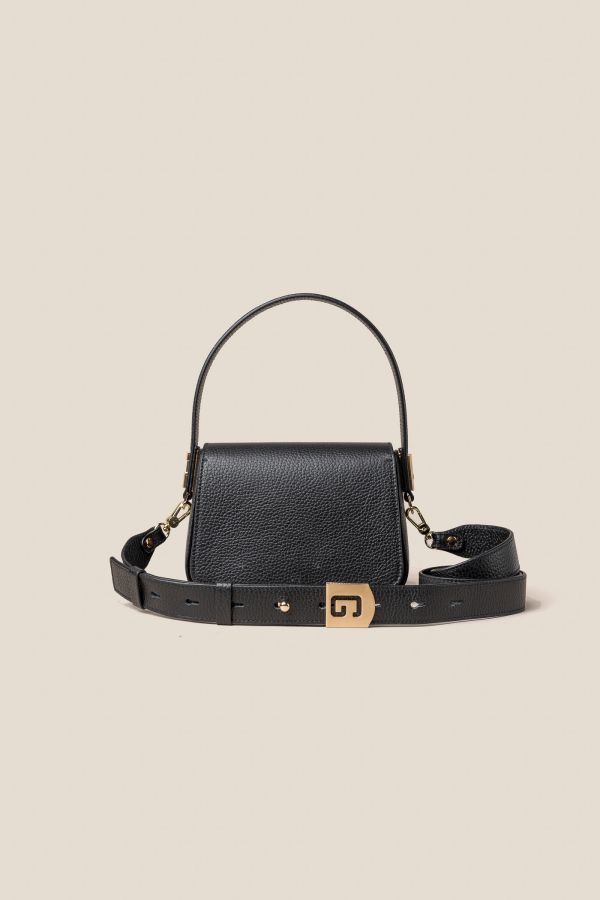3130 Vitello Nero leather bag, handcrafted bag, Gironacci leather bag, Made in Italy leather bag, 3130 Vitello Nero