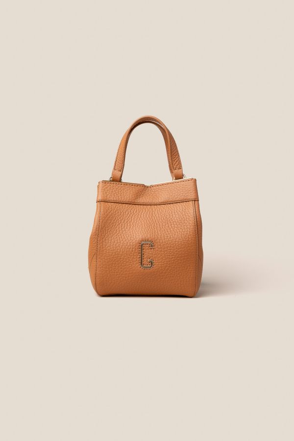leather bag, handcrafted bag, Gironacci leather bag, Made in Italy leather bag, 3430 Velvet Cognac 175