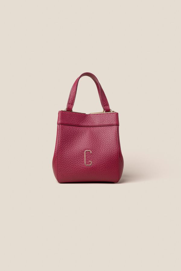 Gironacci leather bag, leather bag, Made in Italy leather bag, handcrafted bag, 3430 Velvet Magenta 358