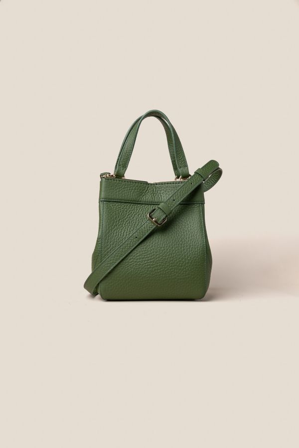 Made in Italy leather bag, handcrafted bag, Gironacci leather bag, leather bag, 3430 Velvet Muschio 409