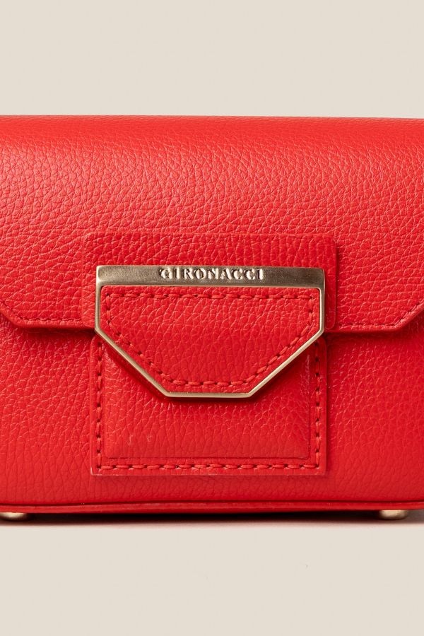 3130 Vitello Rosso 351 Gironacci leather bag, leather bag, Made in Italy leather bag, handcrafted bag, 3130 Vitello Rosso 351