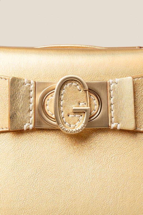 3121 Metallic Oro 777 Gironacci handcrafted bag, handcrafted leather bag, handcrafted bag, Made in Italy handcrafted bag, 3121 Metallic Oro 777