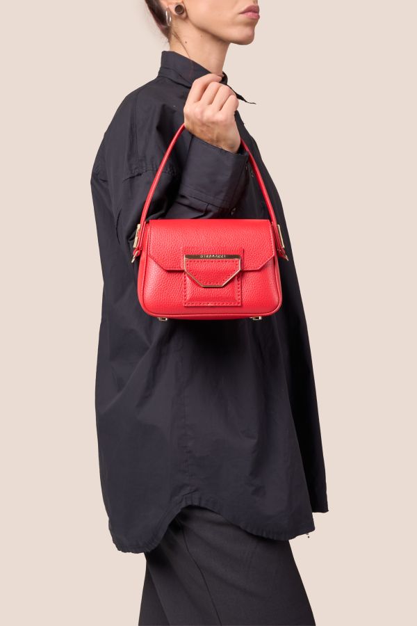 3130 Vitello Rosso 351 Gironacci leather bag, leather bag, Made in Italy leather bag, handcrafted bag, 3130 Vitello Rosso 351