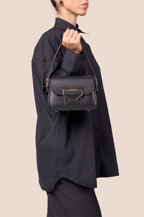 3130 Vitello Nero leather bag, handcrafted bag, Gironacci leather bag, Made in Italy leather bag, 3130 Vitello Nero