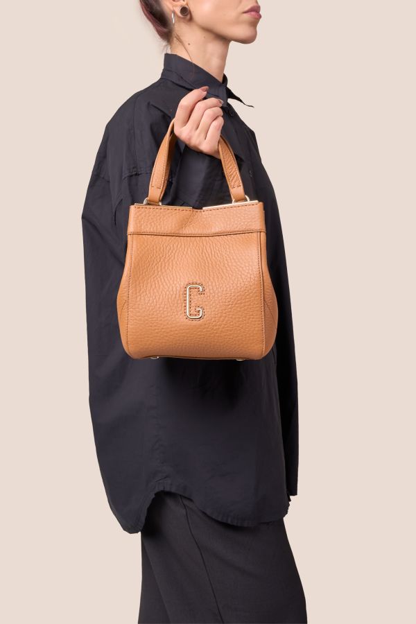 3430 Velvet Cognac 175 borsa in pelle, borsa Made in Italy, borsa da donna, borsa artigianale da donna, borsa Gironacci, 3430 Velvet Cognac 175