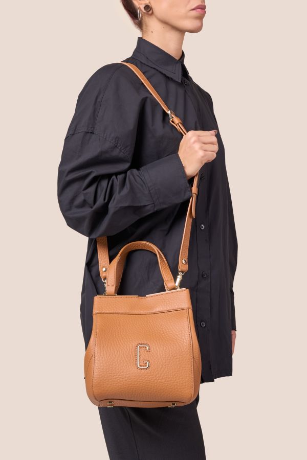 3430 Velvet Cognac 175 borsa in pelle, borsa Made in Italy, borsa da donna, borsa artigianale da donna, borsa Gironacci, 3430 Velvet Cognac 175