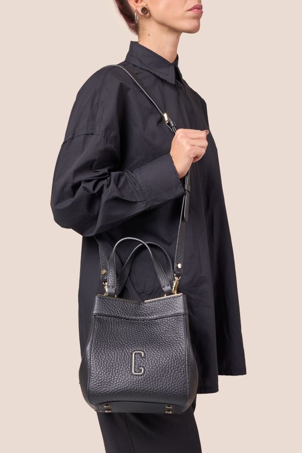 3430 Velvet Nero borsa Gironacci, borsa in pelle, borsa Made in Italy, borsa da donna, borsa artigianale da donna, 3430 Velvet Nero