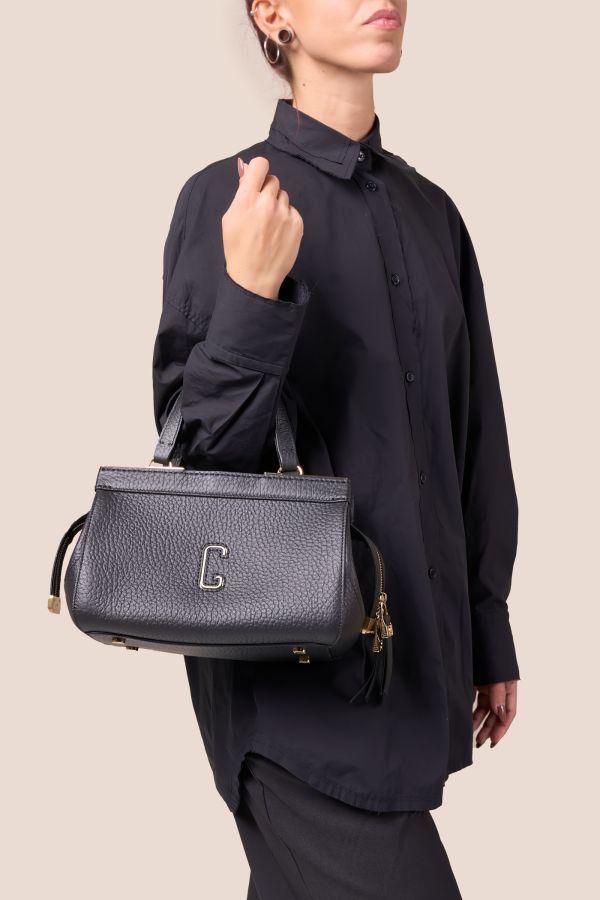 3432 Velvet Nero Made in Italy leather bag, handcrafted bag, Gironacci leather bag, leather bag, 3432 Velvet Nero
