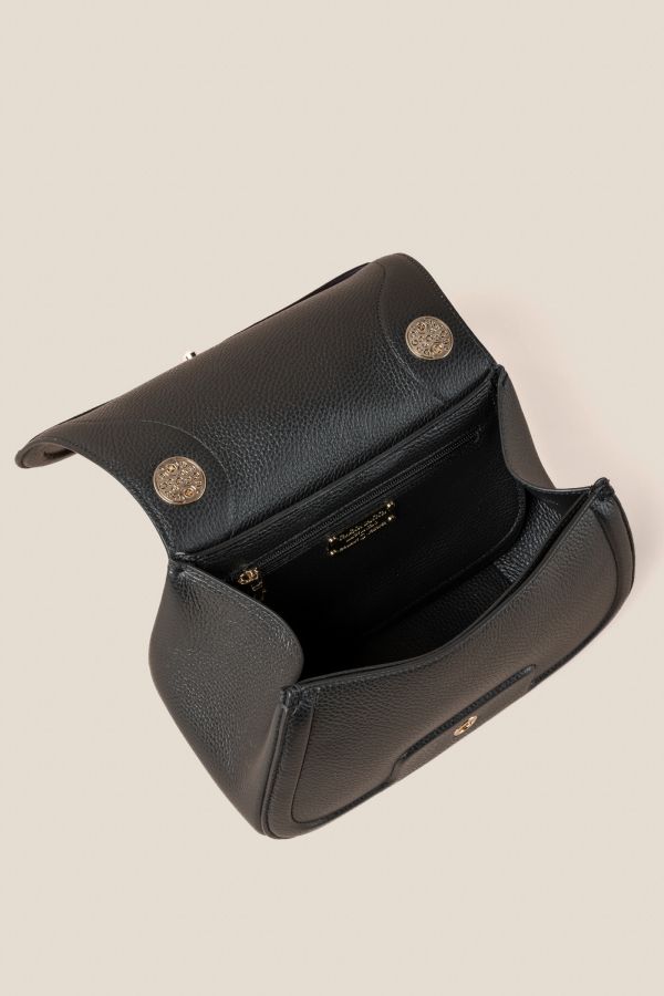 3141 Vitello Nero Gironacci handcrafted bag, handcrafted leather bag, handcrafted bag, Made in Italy handcrafted bag, 3141 Vitello Nero
