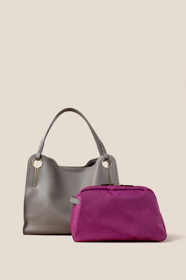 Gironacci borsa, borsa da donna, borsa grande, borsa Made in Italy, borsa in pelle, 3442 Velvet Creta 118