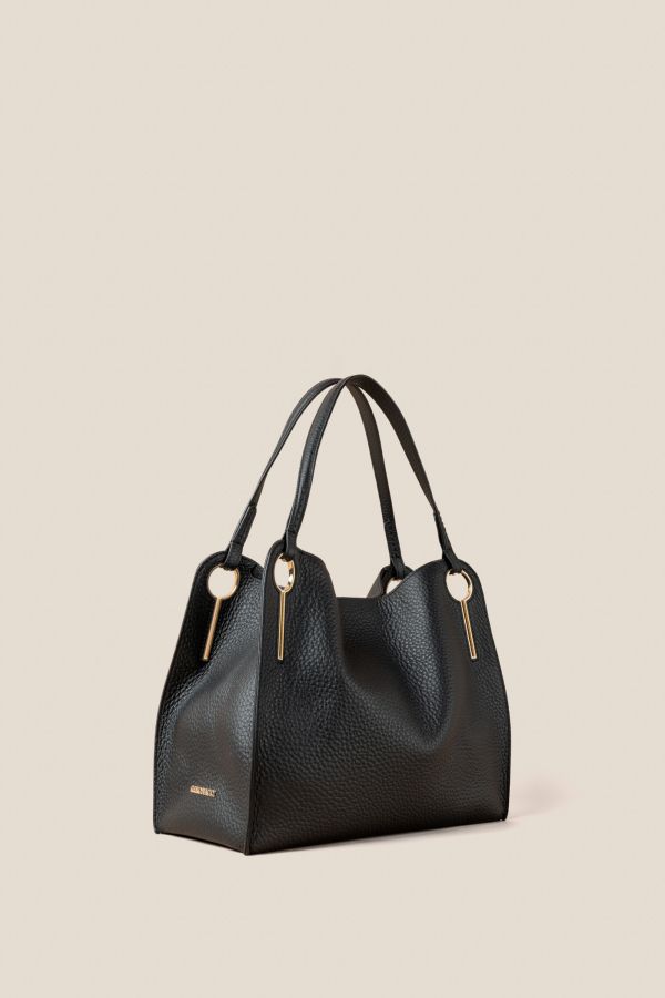 Gironacci bag, Made in Italy bag, women bag, luxury leather bag, large leather bag, 3442 Velvet Nero