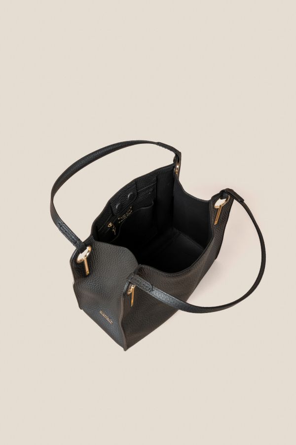 Gironacci bag, Made in Italy bag, women bag, luxury leather bag, large leather bag, 3442 Velvet Nero