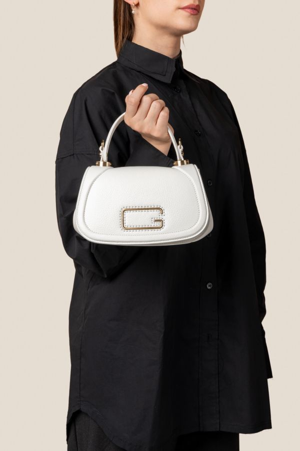 3140 Vitello Bianco 001 borsa in pelle, borsa Made in Italy, borsa da donna, borsa artigianale da donna, borsa Gironacci, 3140 Vitello Bianco 001