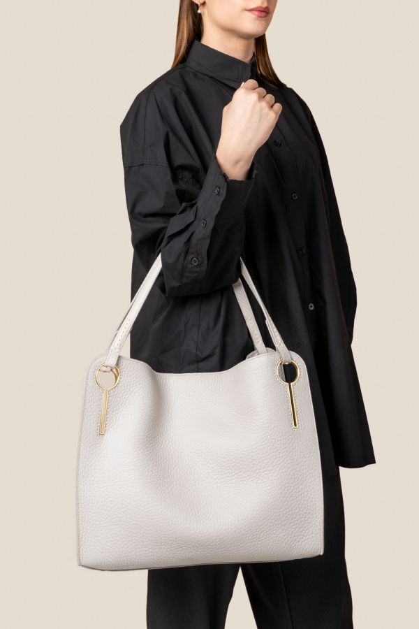 3442 Velvet Opale 006 Gironacci bag, large leather bag, luxury leather bag, Made in Italy bag, women bag, 3442 Velvet Opale 006
