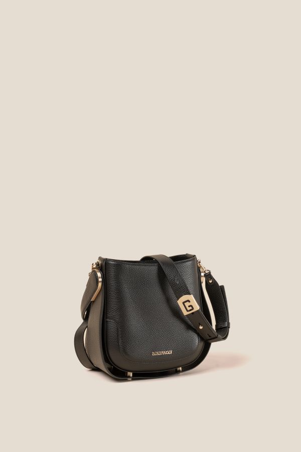 3153 Vitello Nero Made in Italy handcrafted bag, handcrafted bag, handcrafted leather bag, Gironacci handcrafted bag, 3153 Vitello Nero