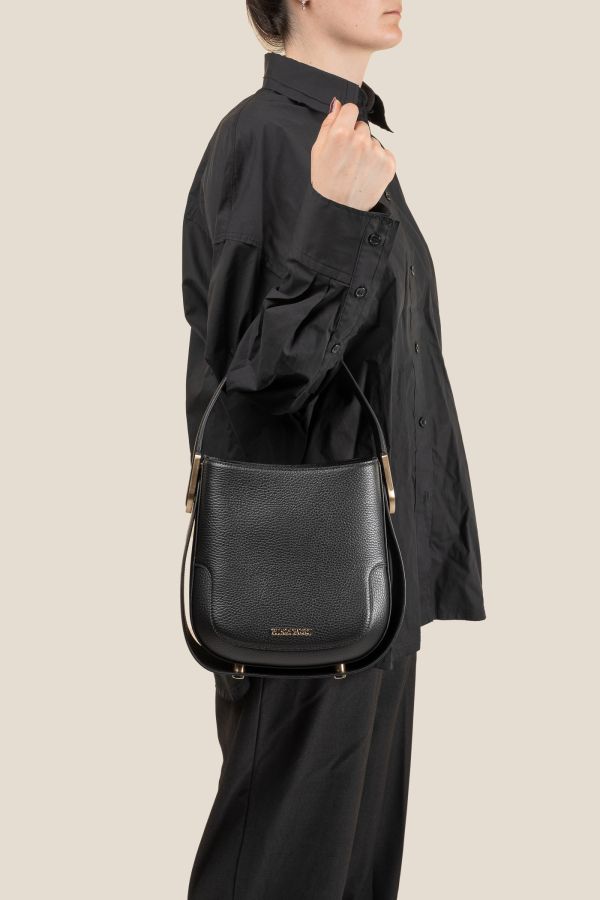 3153 Vitello Nero Made in Italy handcrafted bag, handcrafted bag, handcrafted leather bag, Gironacci handcrafted bag, 3153 Vitello Nero