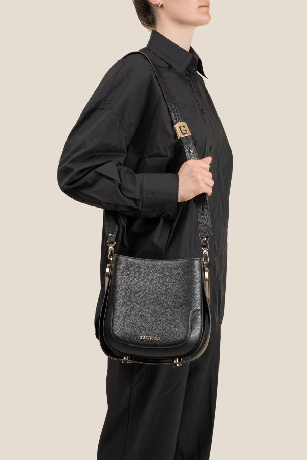 3153 Vitello Nero Made in Italy handcrafted bag, handcrafted bag, handcrafted leather bag, Gironacci handcrafted bag, 3153 Vitello Nero