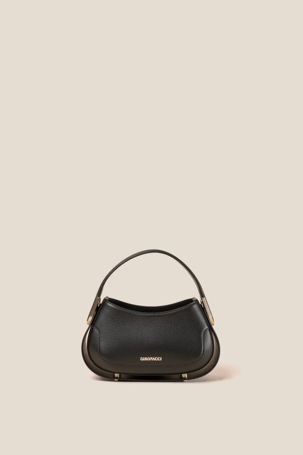 Gironacci leather bag, leather bag, Made in Italy leather bag, handcrafted bag, 3150 Vitello Nero