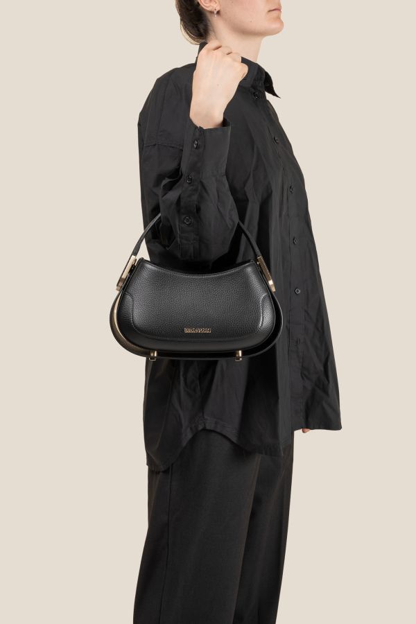 3150 Vitello Nero Gironacci leather bag, leather bag, Made in Italy leather bag, handcrafted bag, 3150 Vitello Nero