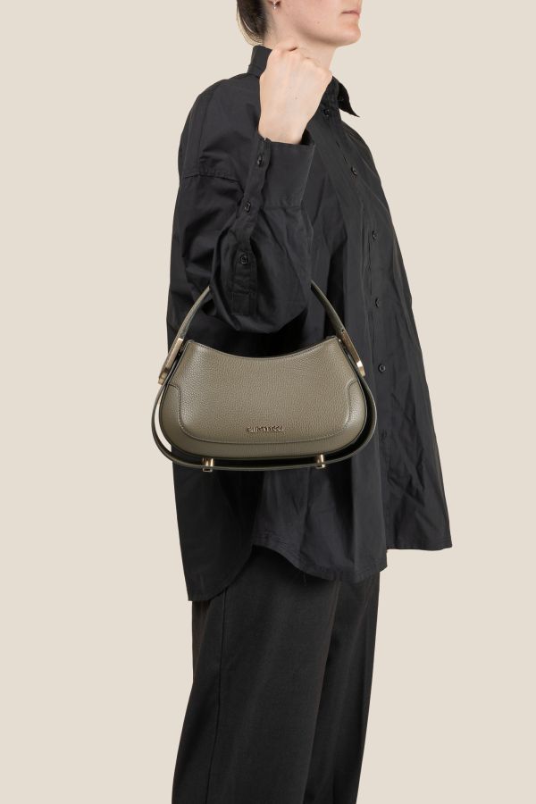 3150 Vitello Oliva 406 Made in Italy leather bag, handcrafted bag, Gironacci leather bag, leather bag, 3150 Vitello Oliva 406