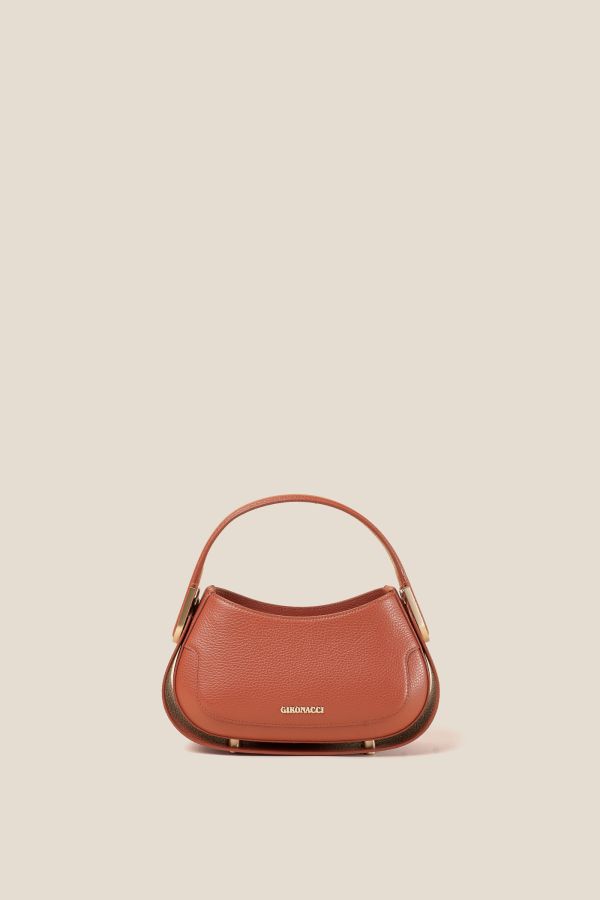 Gironacci leather bag, leather bag, Made in Italy leather bag, handcrafted bag, 3150 Vitello Ginger 260