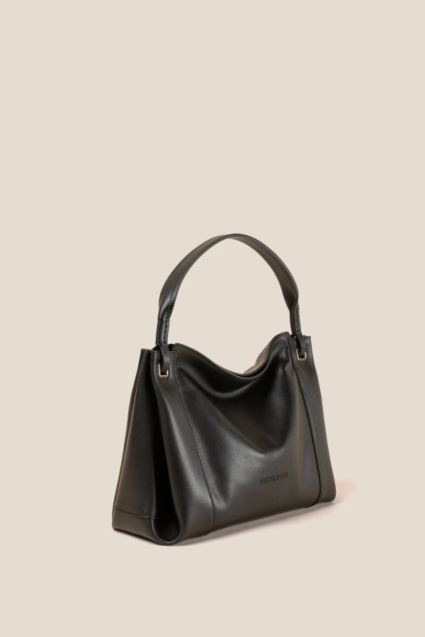 3352 Vitello Soft Nero borsa Gironacci, borsa in pelle, borsa donna, borsa artigianale, borsa Made in Italy, 3352 Vitello Soft Nero