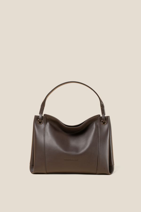 Made in Italy handcrafted bag, handcrafted bag, handcrafted leather bag, Gironacci handcrafted bag, 3352 Vitello Soft T.moro 161