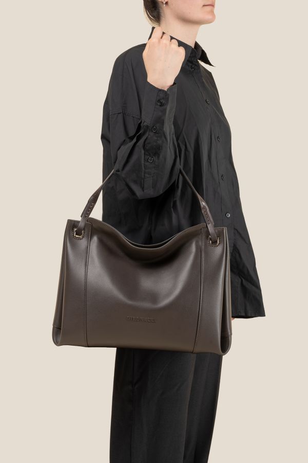3352 Vitello Soft T.moro 161 Made in Italy handcrafted bag, handcrafted bag, handcrafted leather bag, Gironacci handcrafted bag, 3352 Vitello Soft T.moro 161