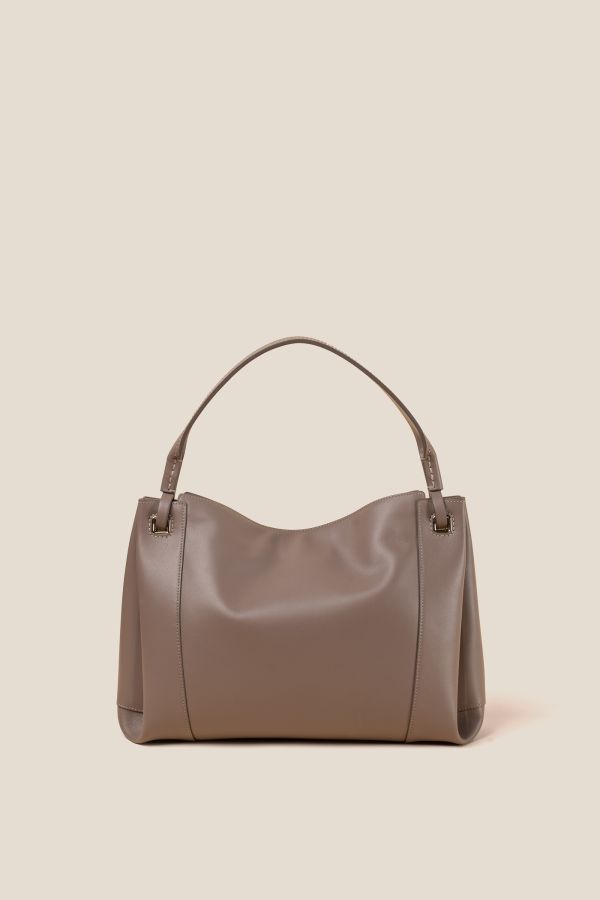 3352 Vitello Soft Taupe 114 Made in Italy handcrafted bag, handcrafted bag, handcrafted leather bag, Gironacci handcrafted bag, 3352 Vitello Soft Taupe 114