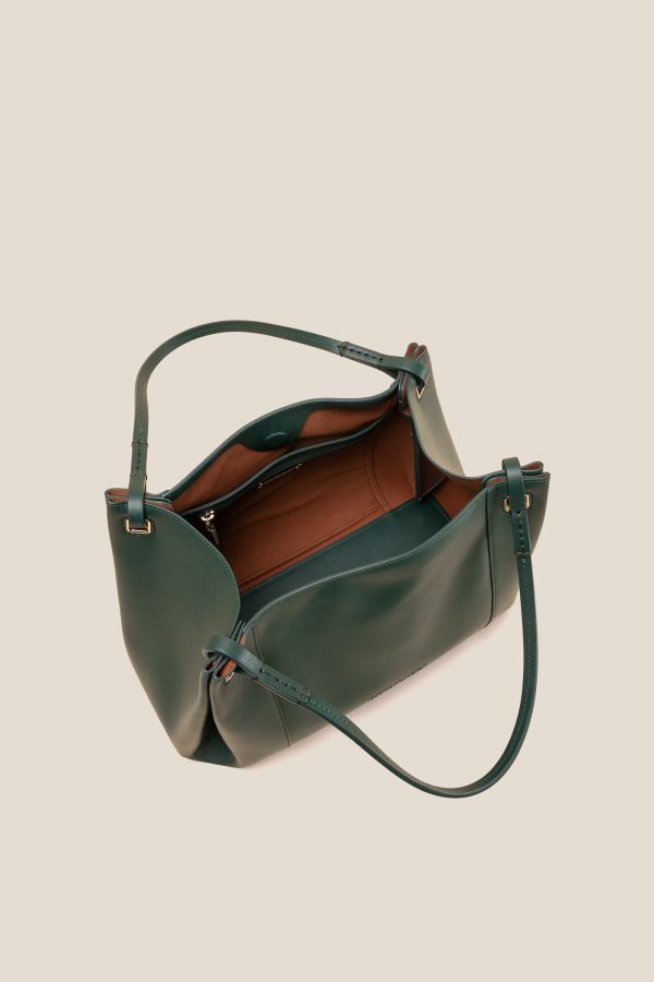 3351 Vitello Soft Verde 403 Gironacci handcrafted bag, handcrafted leather bag, handcrafted bag, Made in Italy handcrafted bag, 3351 Vitello Soft Verde 403